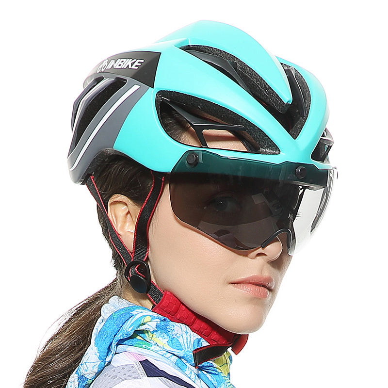 bike helmet with goggles