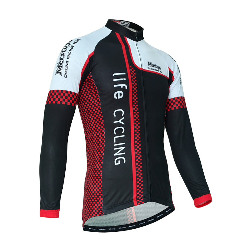Amazon Com Qualidyne Men S Cycling Bike Jersey Full Zipper Long Sleeves With Pockets Road Bicycle Mtb Bike Shirt Clothing