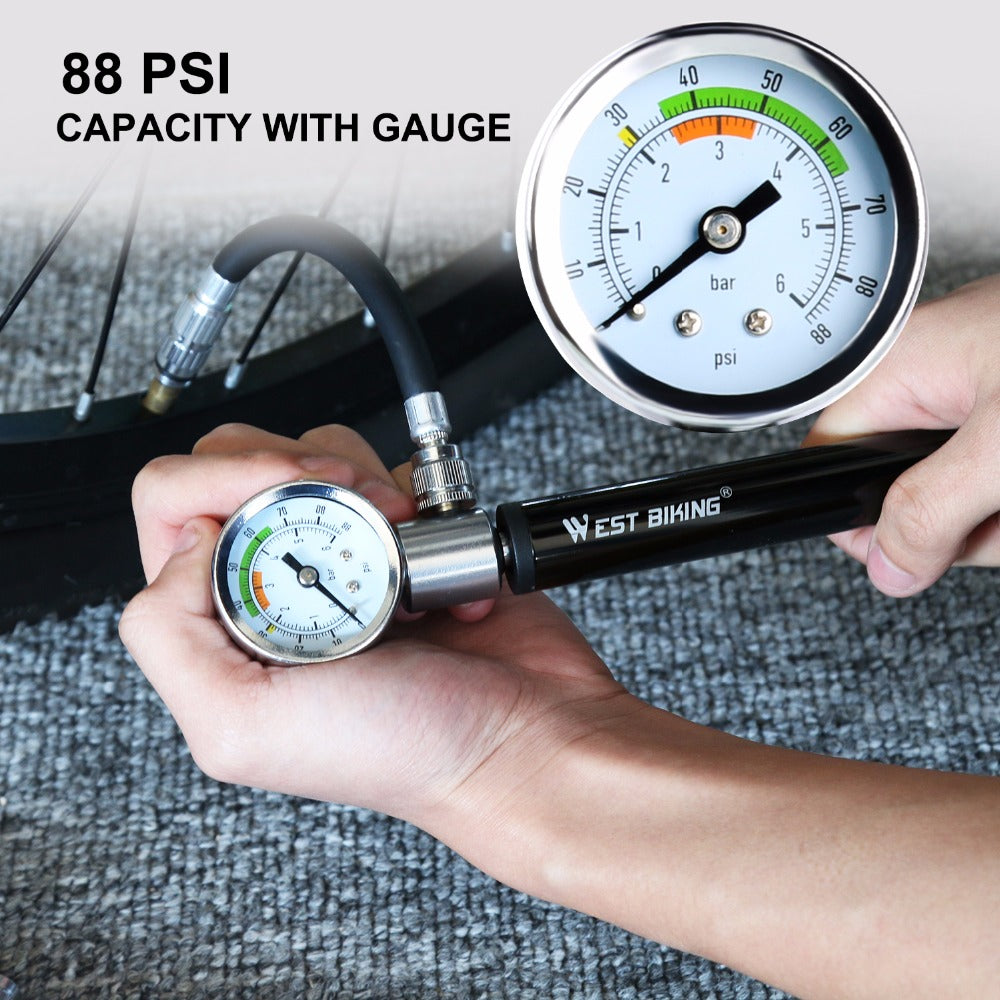 bike pump with psi gauge