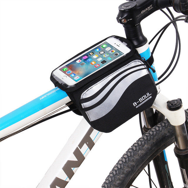 Waterproof Bicycle Handlebar Bag Front Bag Bike Cycling Cellphone Holder Bag Pannier Shoulder Bag With Rain Cover And Earphone Jack Lazada