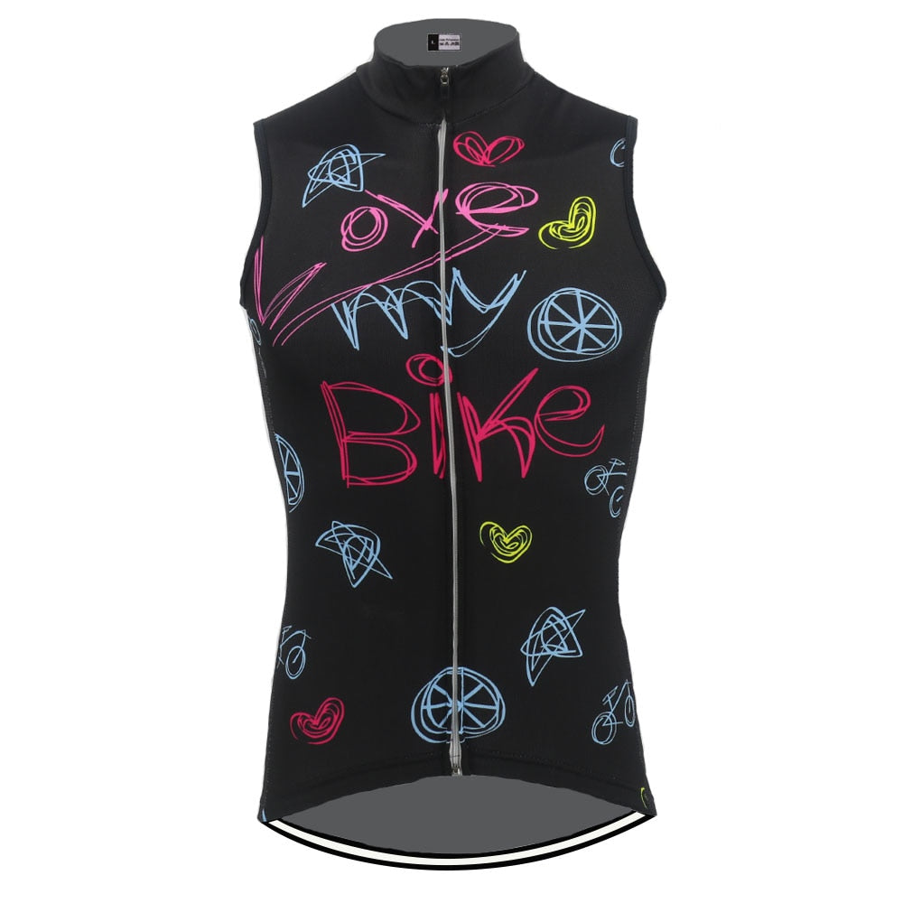 sleeveless cycling top womens