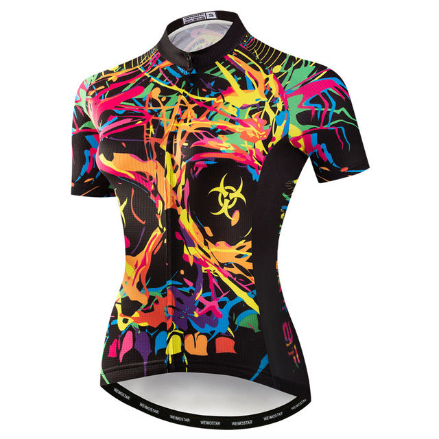 colorful cycling jerseys