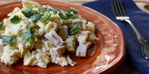 Scrambled egg white with chicken