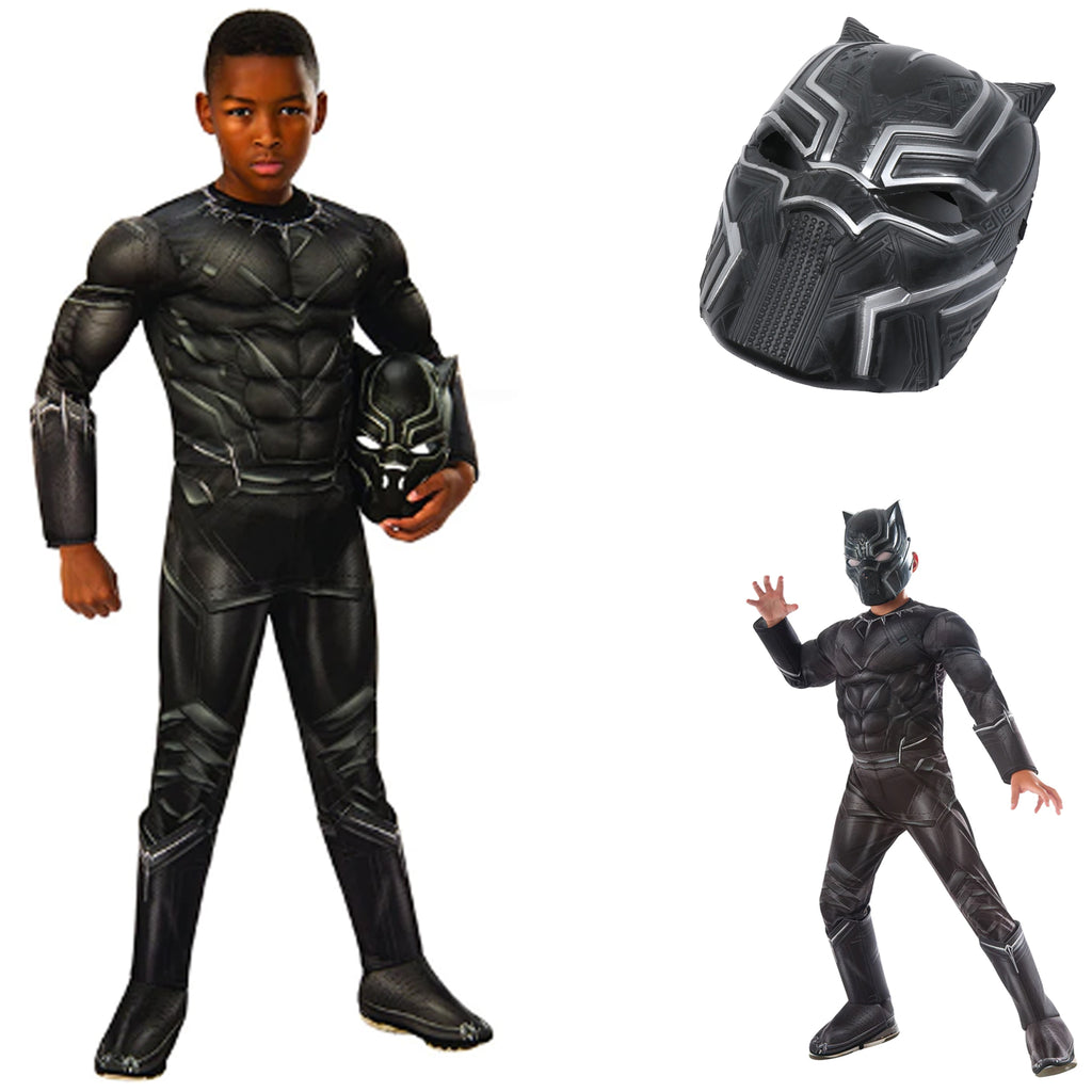 Kid's Muscle Costume - Black Panther - My Screen Addiction