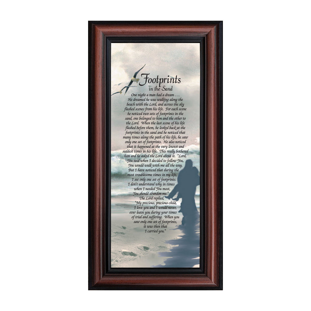 Footprints In The Sand Wall Art Religious Wall Decor Gifts Christian Crossroads Home Decor