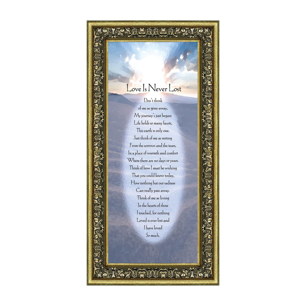 Love is Never Lost, In Memory of a Loved One, Sympathy Framed Poem, 6x ...