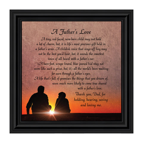 A Framed Poem Thanking Dad Gift For Daddy From Son Or Daughter 5x7 Crossroads Home Decor