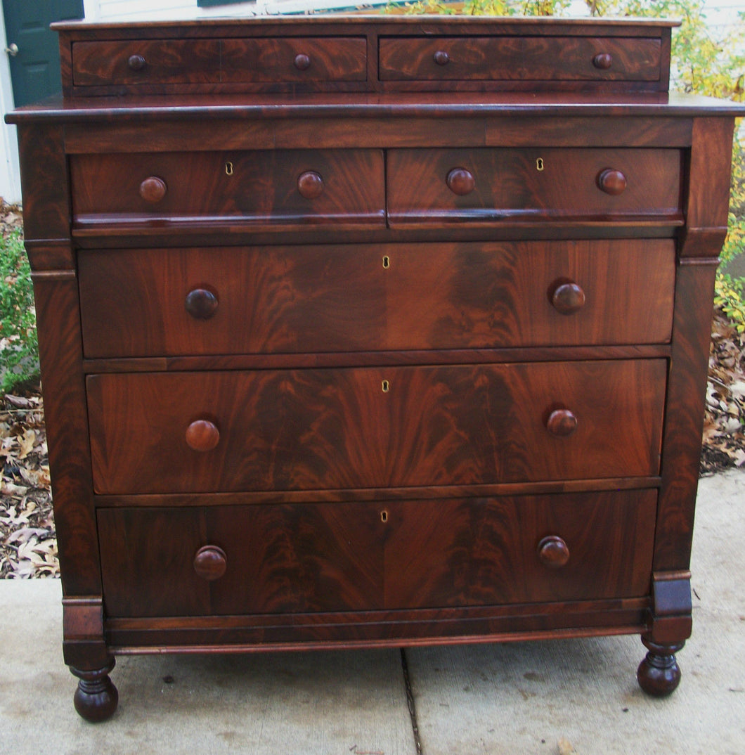 1825 Thomas Day Empire Ralph Lauren Style Crotch Mahogany Dresser