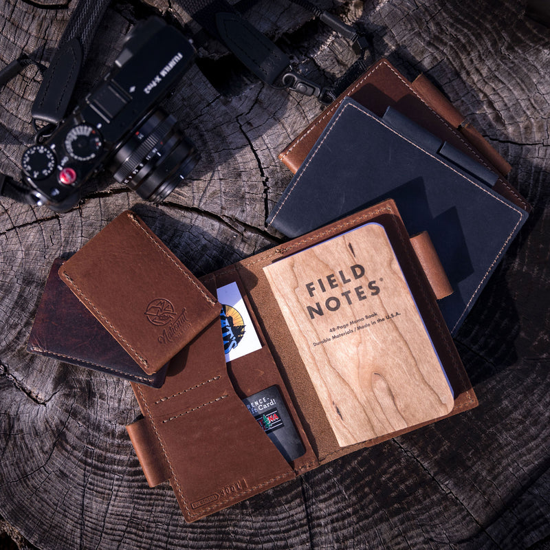 Leather Field Note Wallet + Journal – National Dry Goods