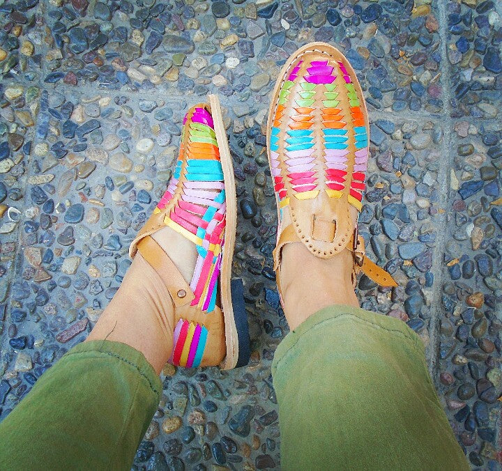 mexican sandals colorful