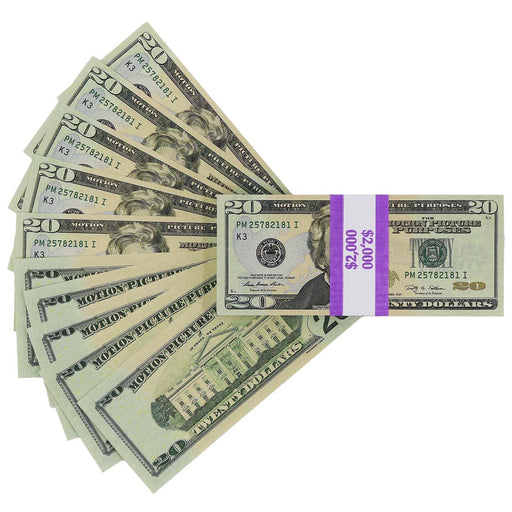 Prop Money Full Print Stack for Movie, TV, Video, Novelty and Photography  100PCS Prop Money New Style 100s Total $10000