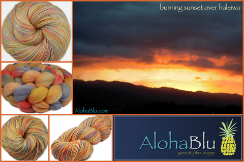 AlohaBlu - Burning Sunset over Haleiwa
