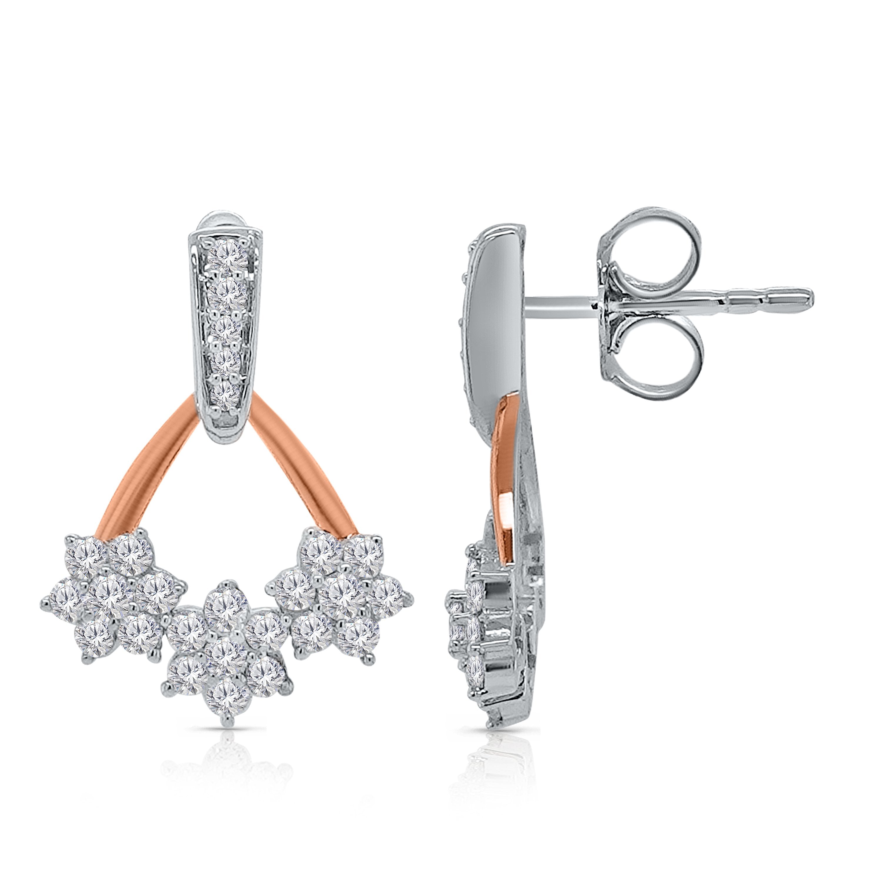 Shop Brienna Diamond Stud Earrings Online | CaratLane US