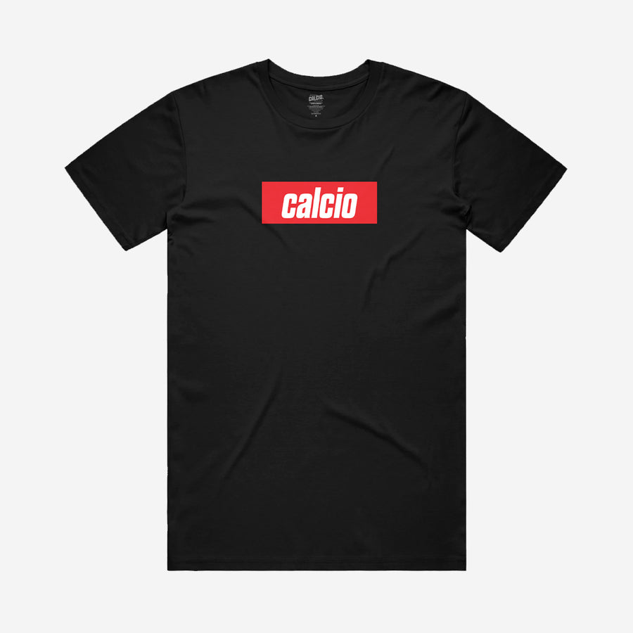 red box logo tee