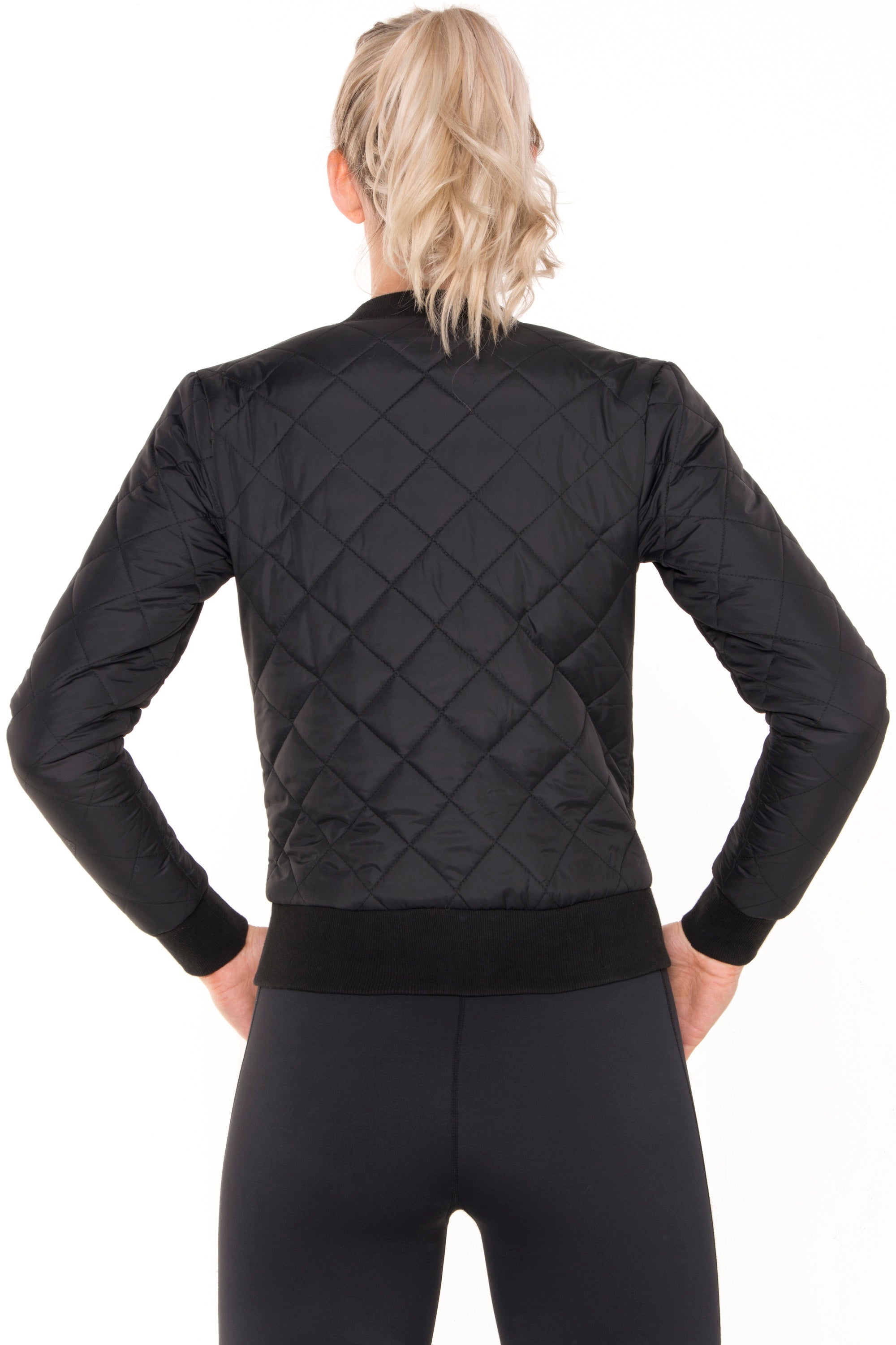 Download Tall Womens Quilted Black Bomber Jacket | Height-Of ...