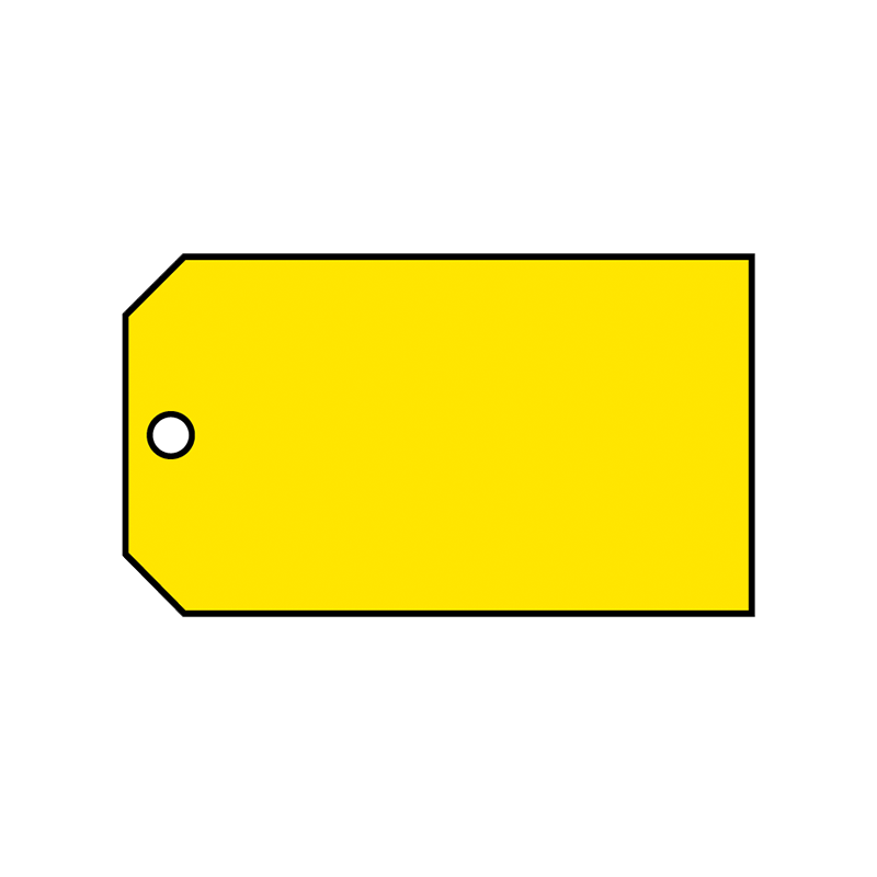 Brady Material Control Tag Blank Yellow 65373 Go Industrial