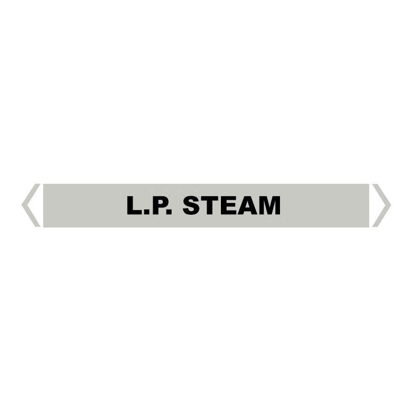 Brady Self Sticking Vinyl Pipe Marker Range - L.P. Steam