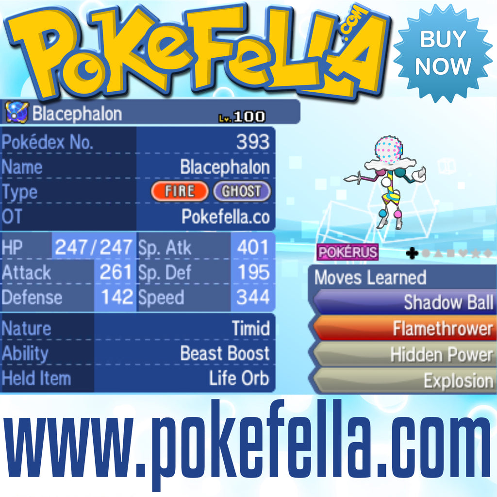 Blacephalon Ub Burst Battle Ready 6ivs Level 100 Pokefella Pokemon Genning Editing Trading Services