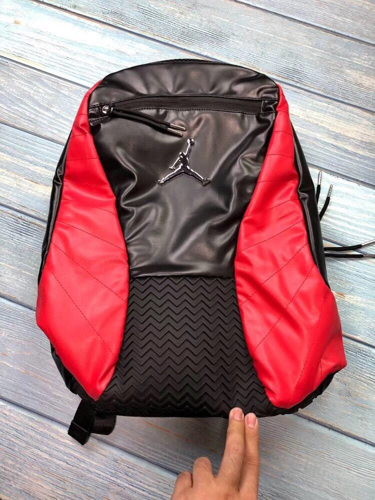 jordan red and black backpack