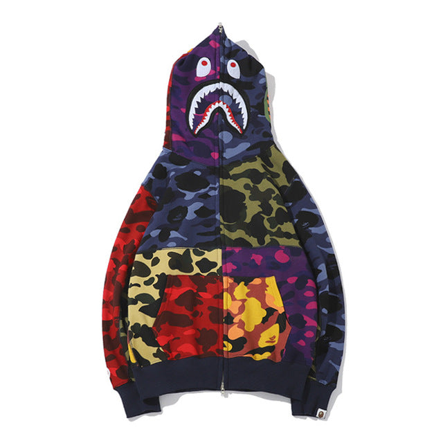 bape colourful hoodie