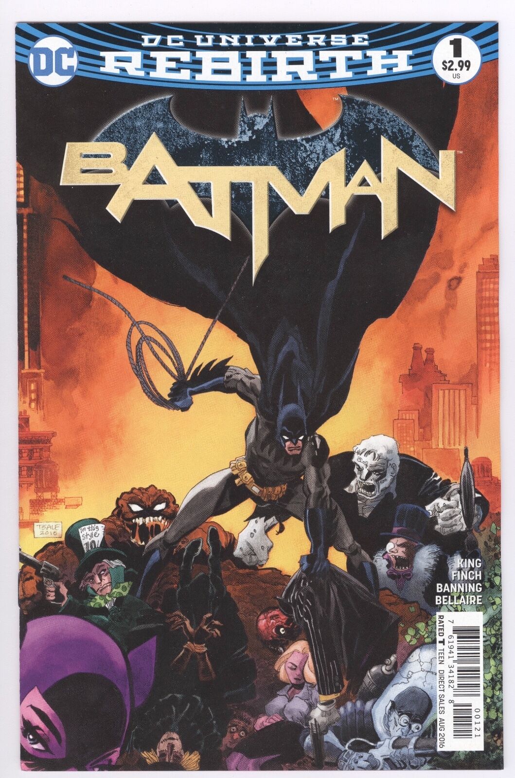 Batman #1 Vol 3 Tim Sale Incentive Variant 1:1 NM First Print Rebirth –  Mustang Comics