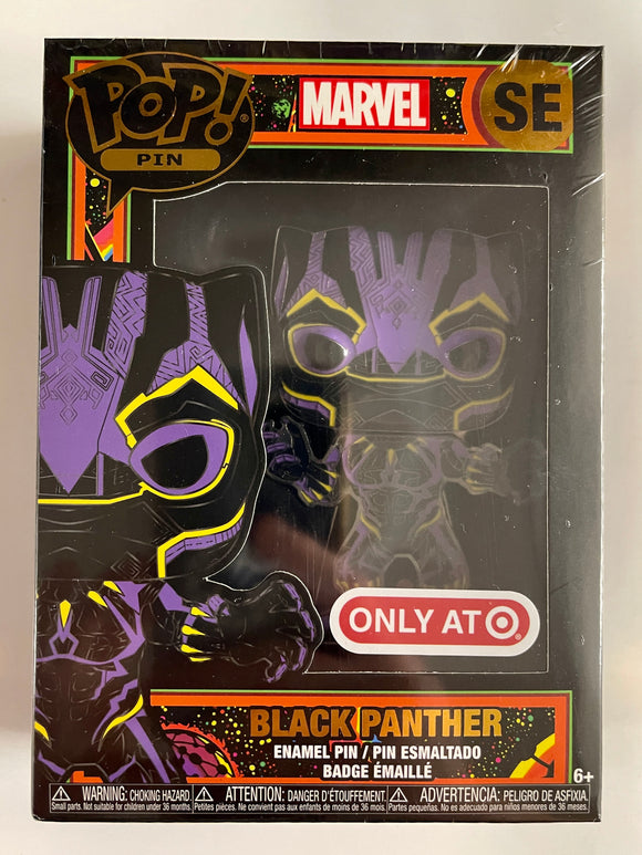 blacklight black panther pin