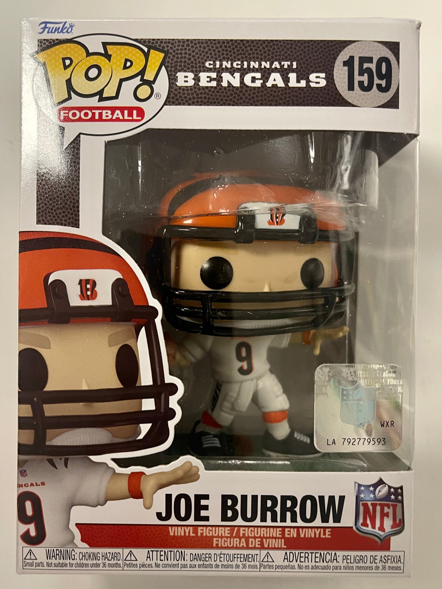 Funko NFL Cincinatti Bengals POP! Football Joe Burrow Vinyl Figure #159  [Away Uniform]