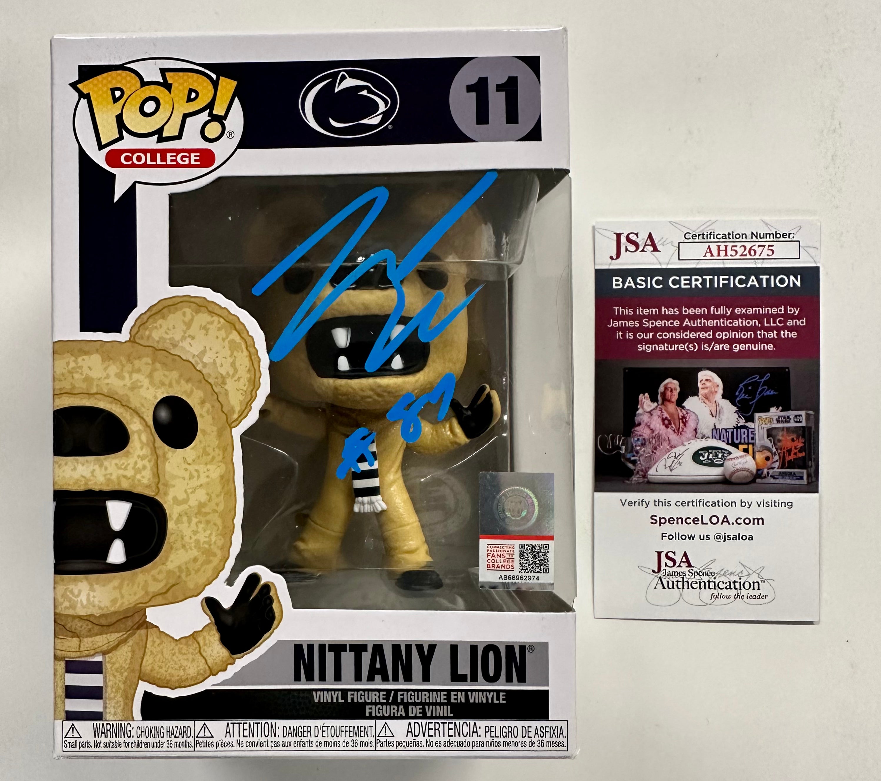Pat Freiermuth Signed NCAA Nittany Lions #11 Signed Penn State Funko Pop! With JSA COA