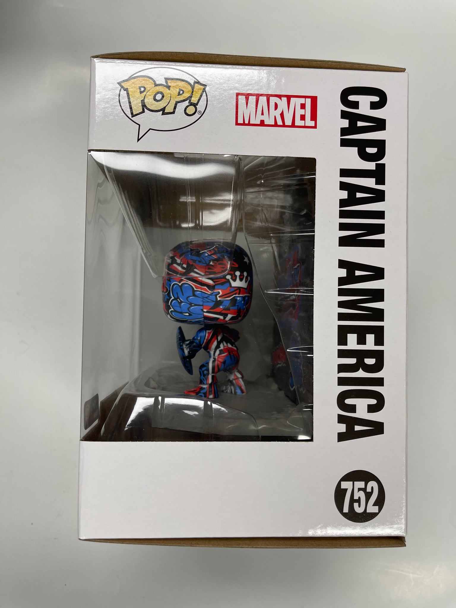 captain america street art funko pop