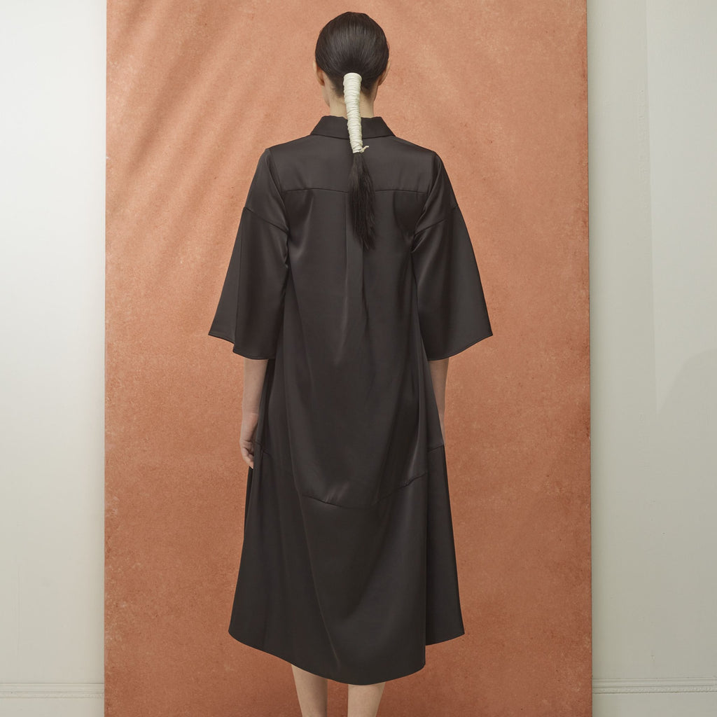 Oversized Shirt Dress | Black [Final Sale]