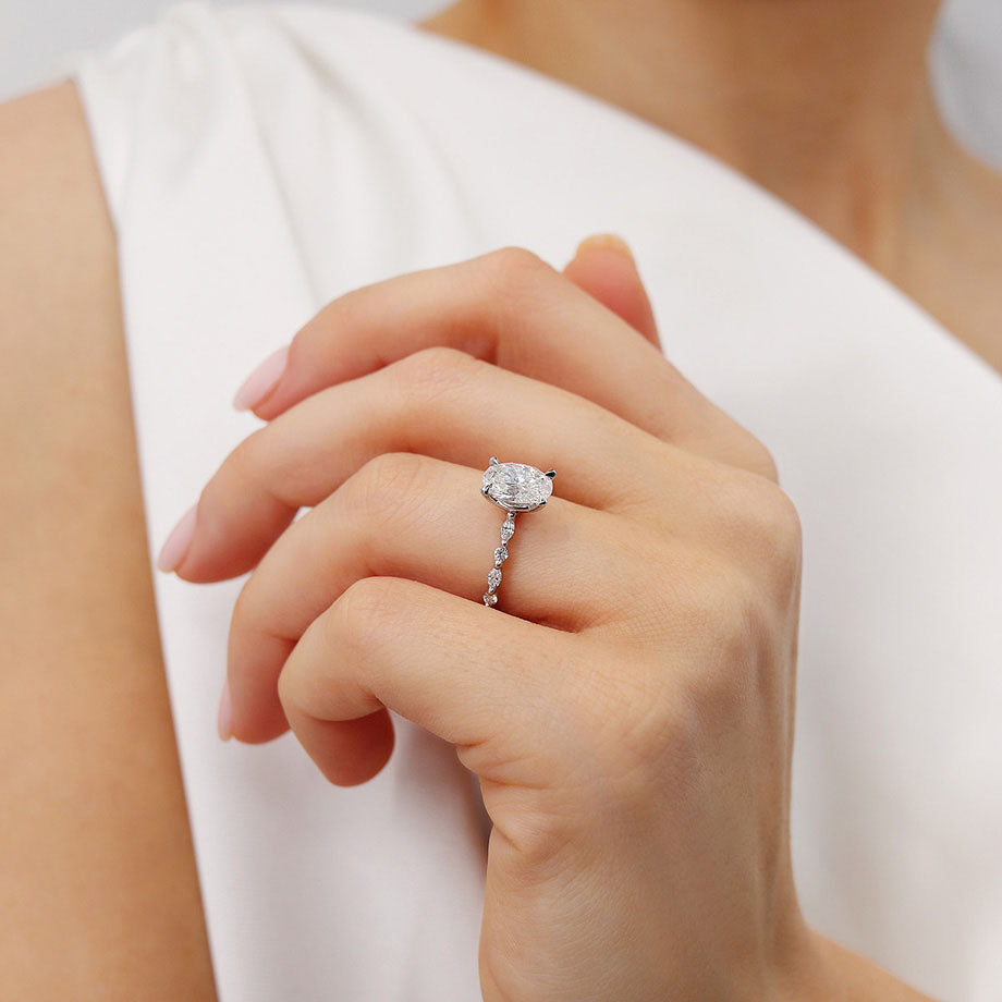 The Allure Lab diamond scatter engagement ring by Lily Arkwright