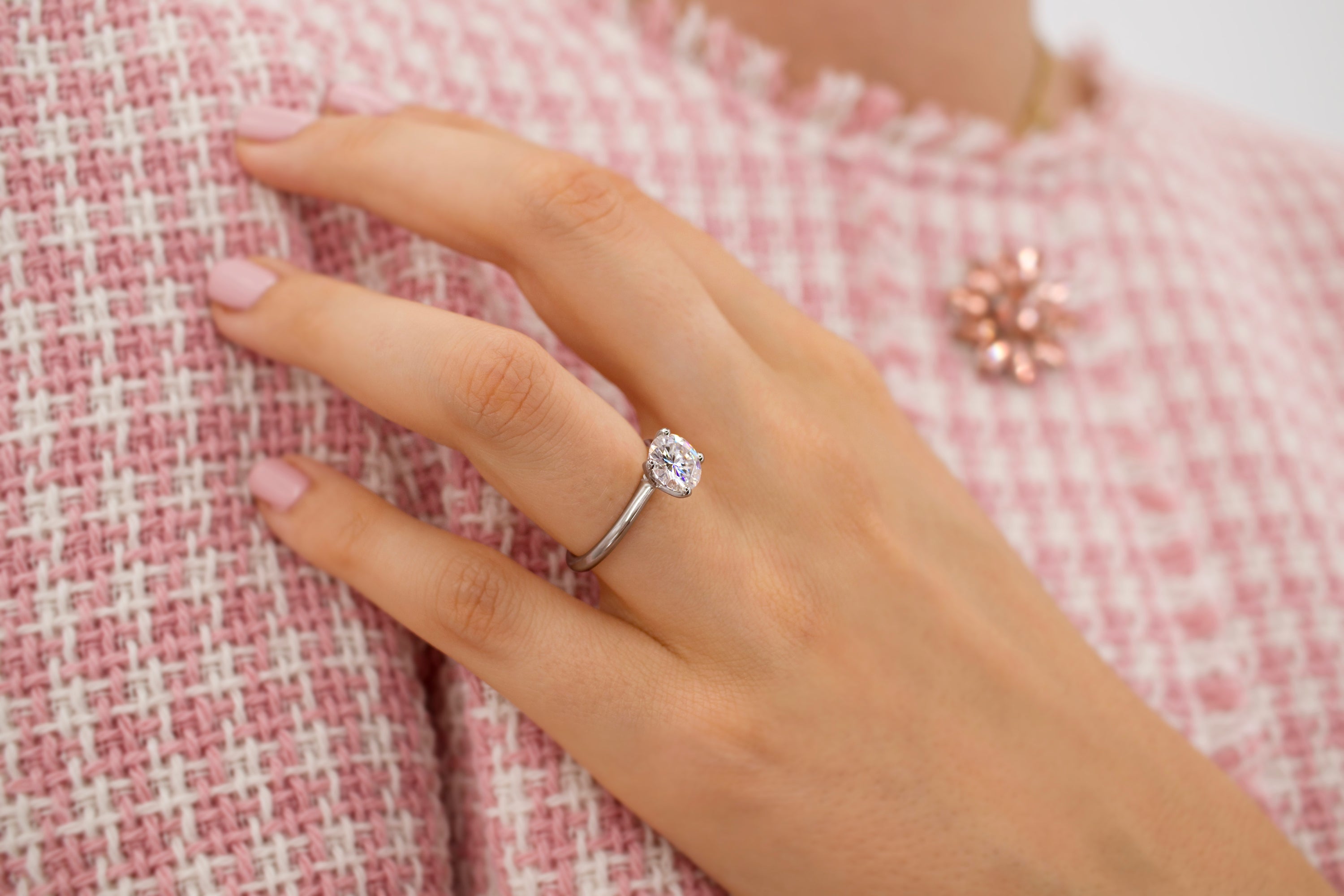 grcae solitaire engagement ring 1.00ct brilliant round cut lab diamond engagement ring.