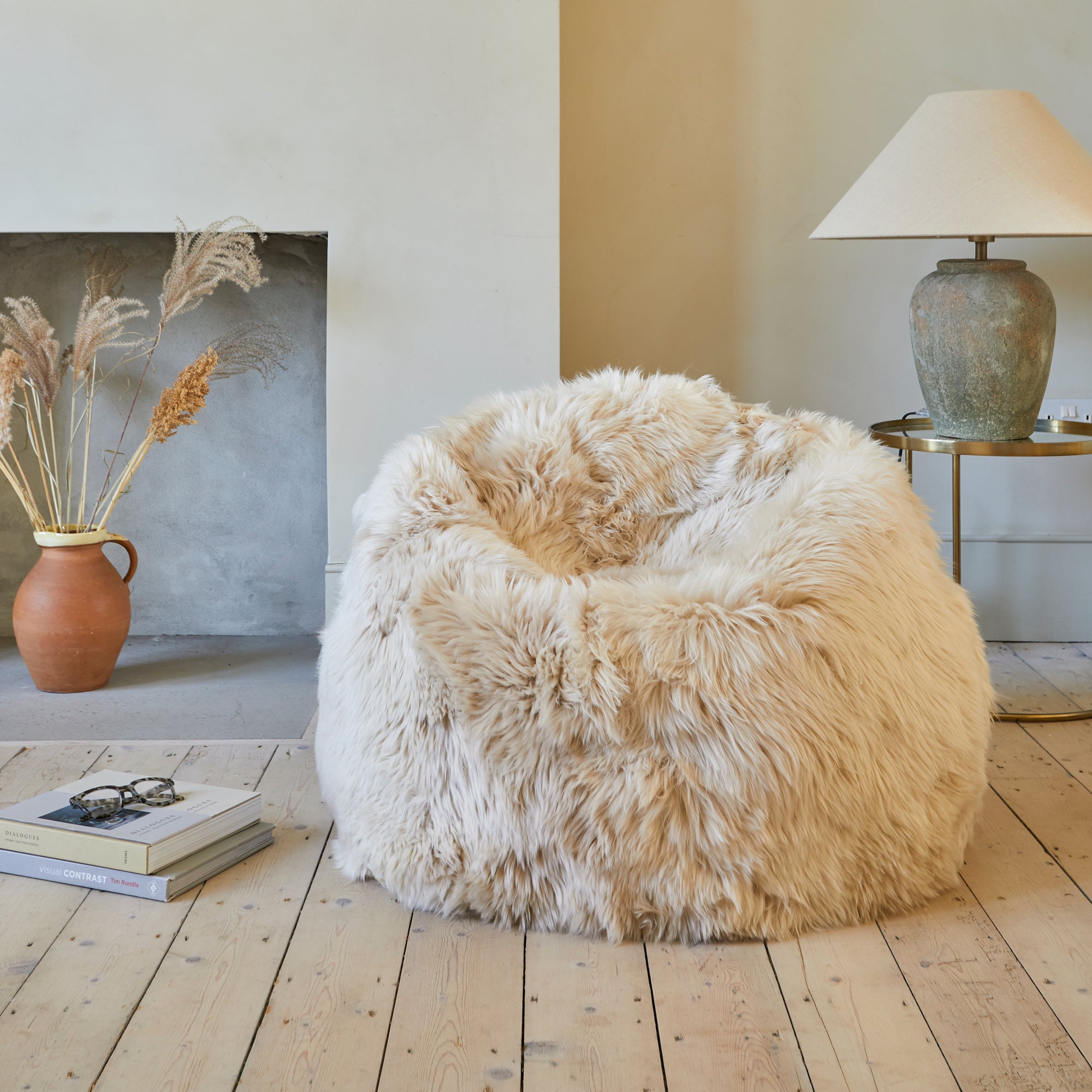 Large Sheepskin Beanbag - Cream - Hyde  Hare product image