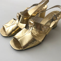 vintage gold sandals