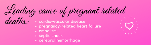 enfermedad cardiovascular, insuficiencia cardíaca relacionada con el embarazo, embolia, shock séptico, hemorragia cerebral, día de concientización sobre la salud materna, ShoptheKei.com