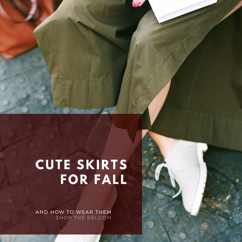 Cute Skirts for Fall and how to wear them. ShoptheKei.com