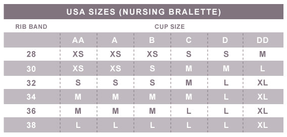 Bra Size Conversion Chart, International to US Inches »