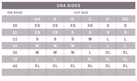 Vs Bralette Size Chart