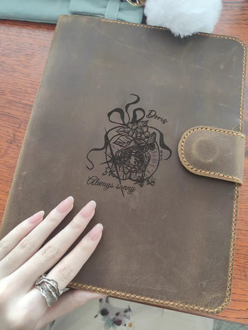 laser engraving on leather