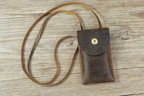 leather small crossbody phone pouch bag