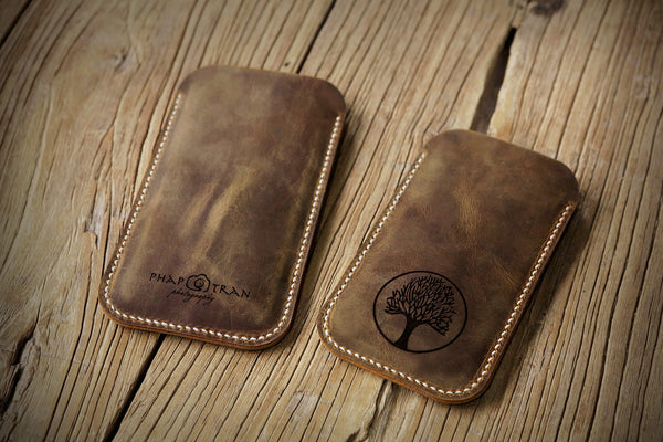 personalized leather goods- iPhone wallet cases