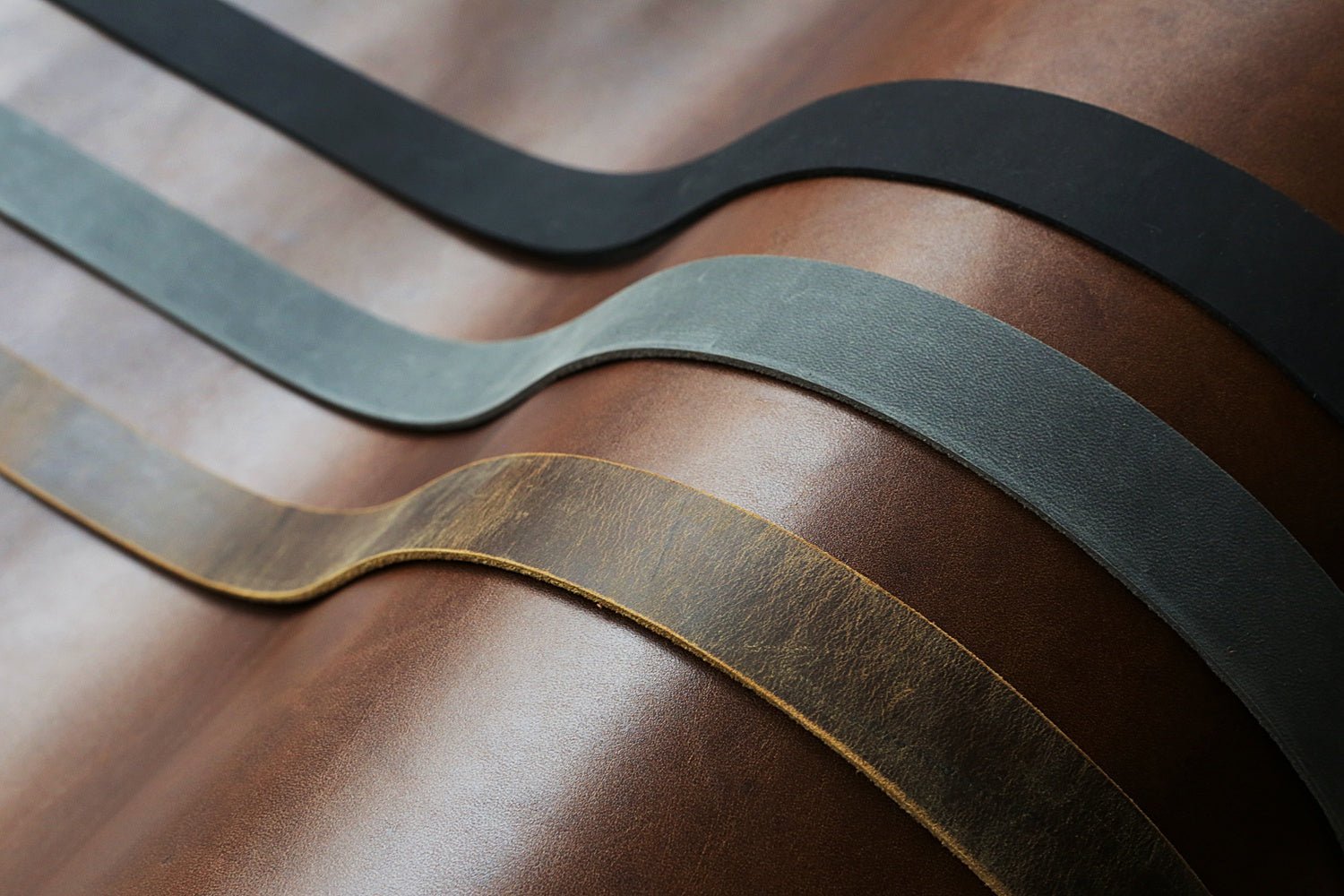 Leather Straps for Crafts, 1/2 Wide Full Grain Leather Strips(Brown)