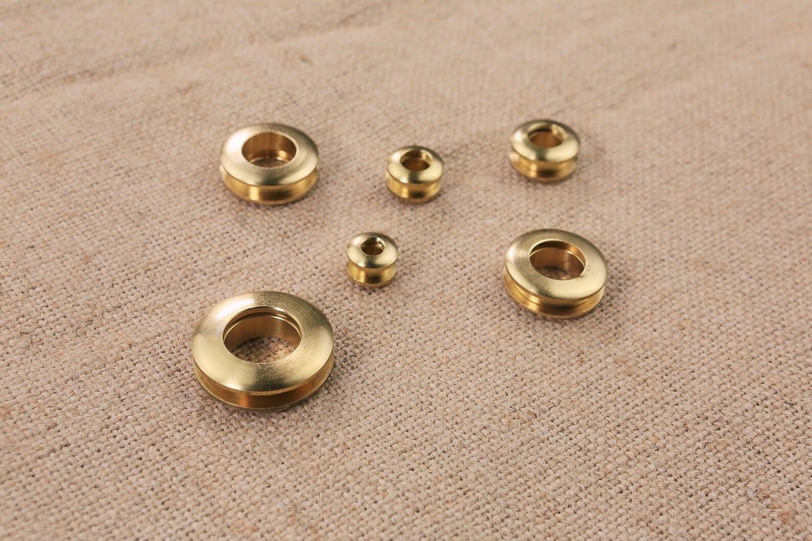 4 PCS solid brass eyelet screws grommets metal grommets for leather bag  craft bag loop handle connector rings