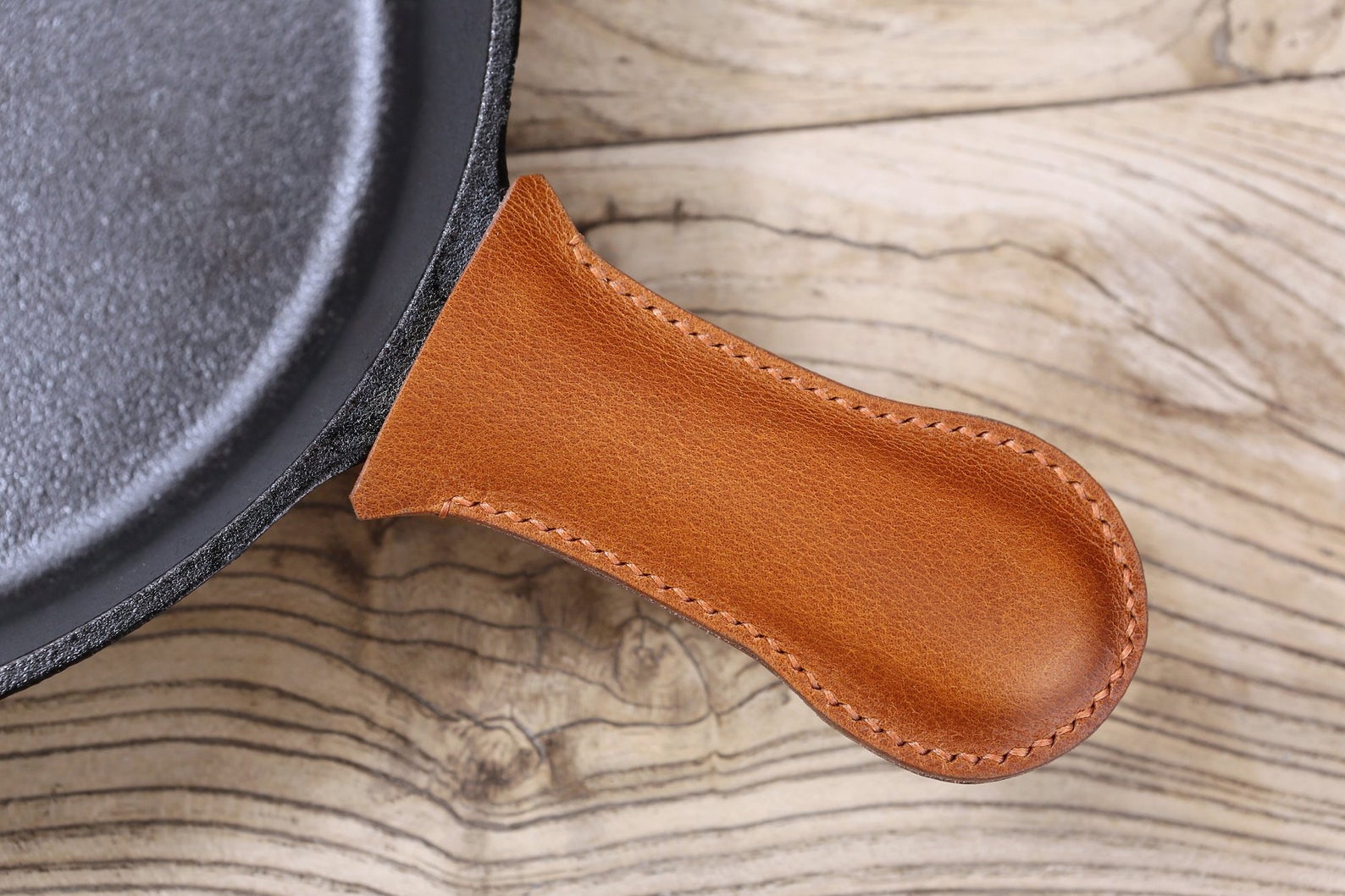 Genuine Leather Cast Iron Skillet Handle Cover