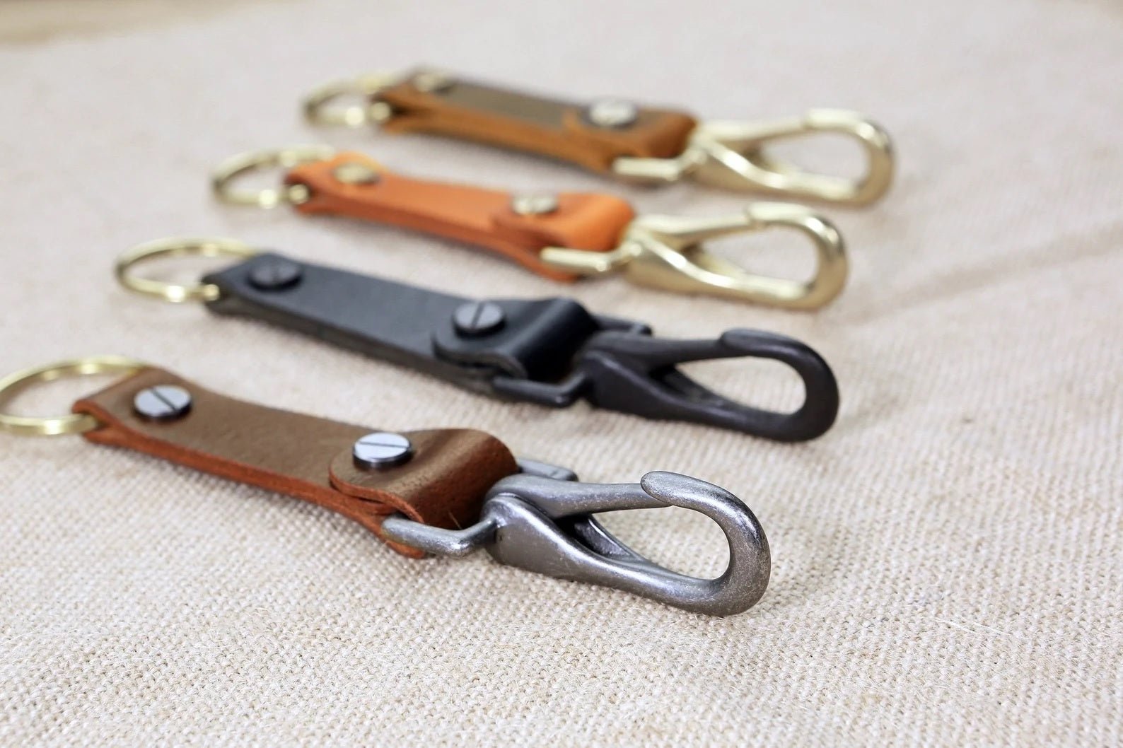 Leather Keychain Key Ring Key Fob for Keys Belt Clip Purse Snap Custom  Personalizations Gift for Him Present for Her 