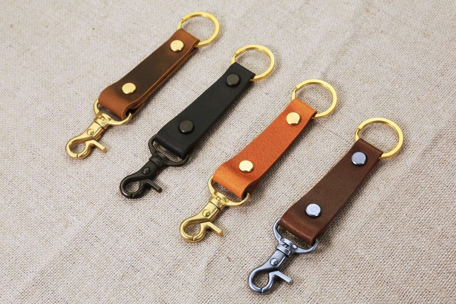 D&M Leather Studio Full Grain Leather Belt Key Holder