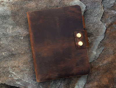 Personalized vintage leather leuchtturm1917 a5 notebook cover – DMleather