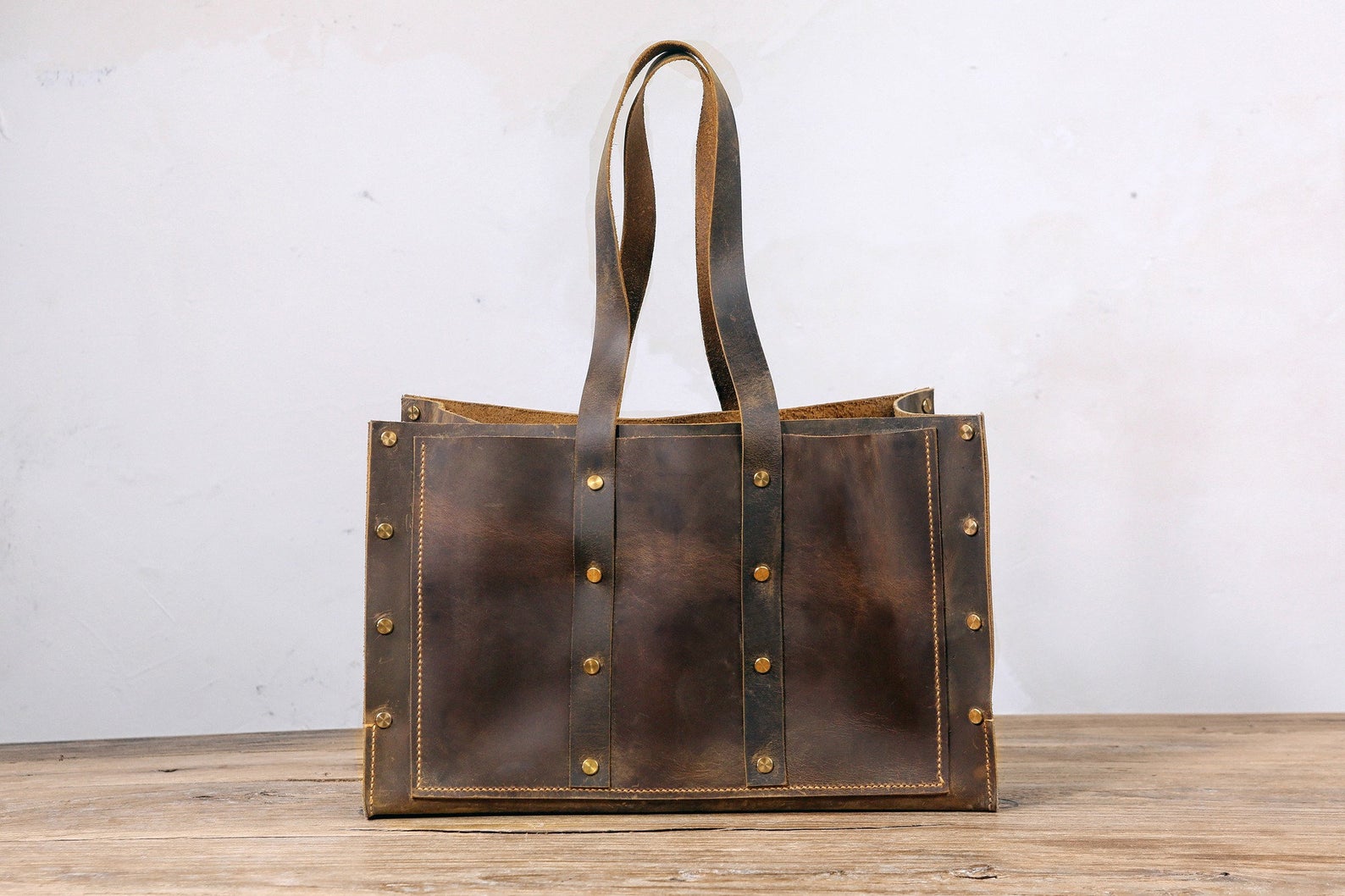 vintage leather tool tote bag for men – DMleather