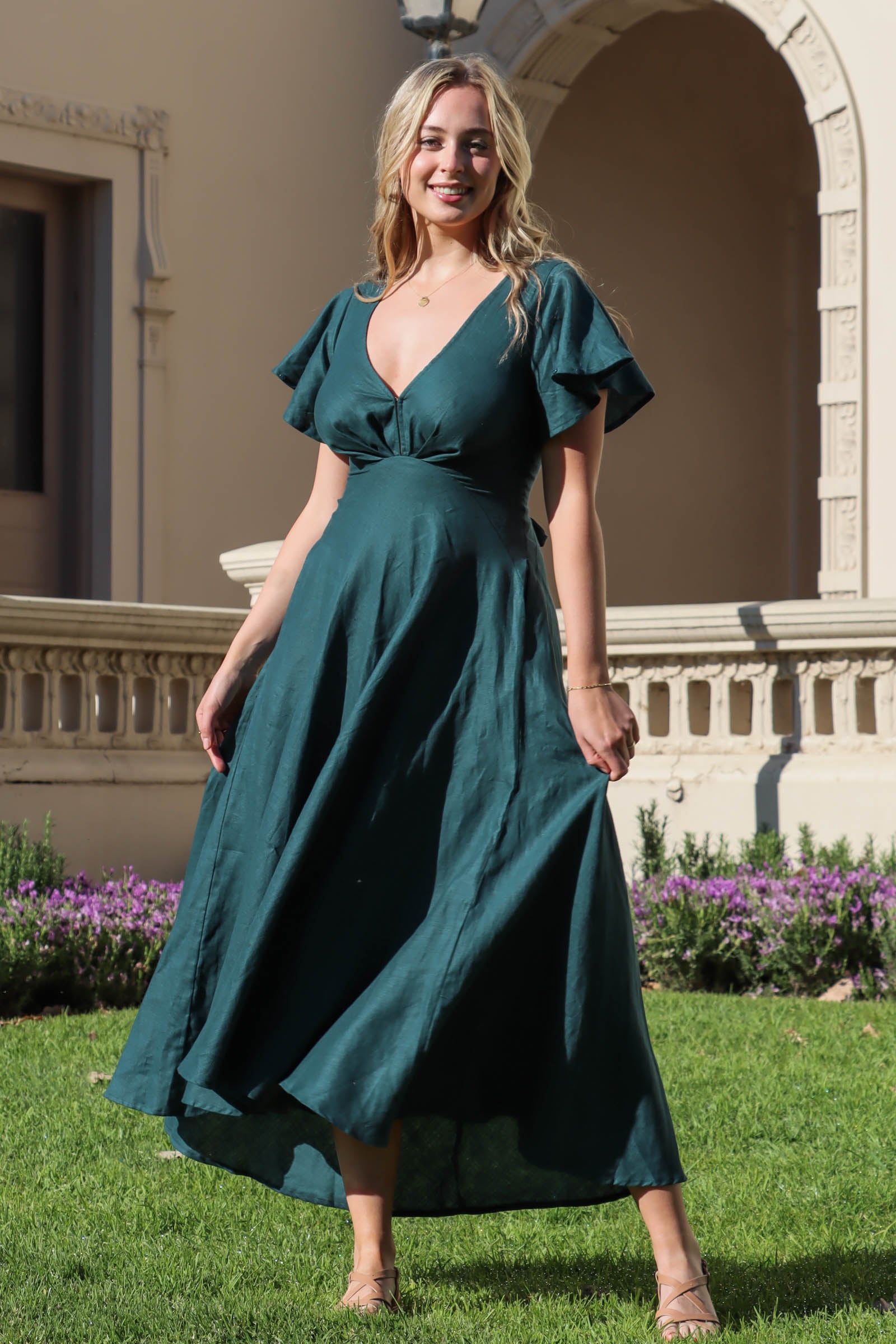 Adele Emerald Dress