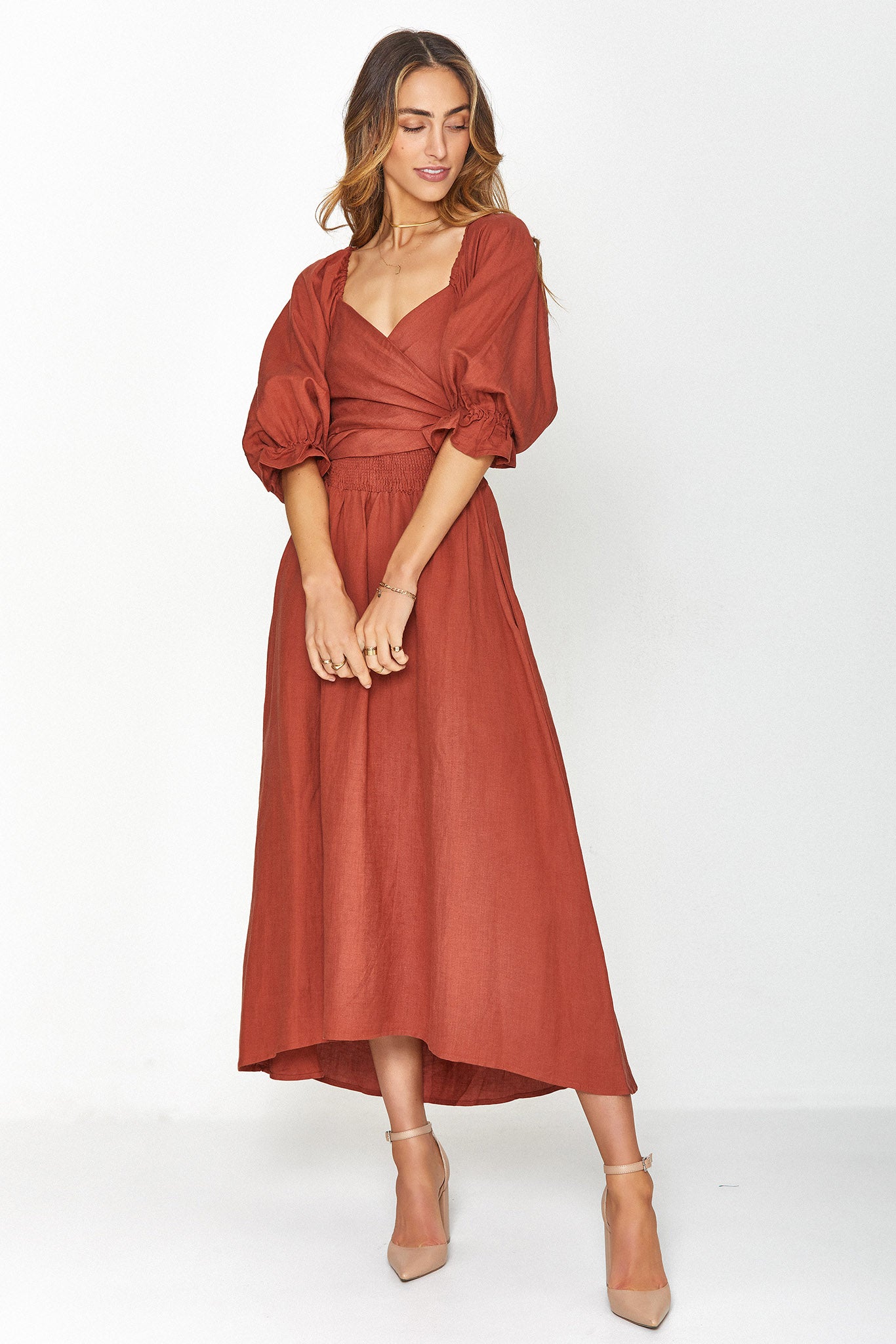 Charlotte Burnt Sienna Dress